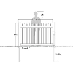 4 ft. H x 6 ft. W Nantucket Vinyl Fence Panel
