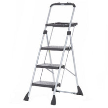 Load image into Gallery viewer, 4 ft Steel Work Step Ladder with 225 lb. Load Capacity #1286hw

