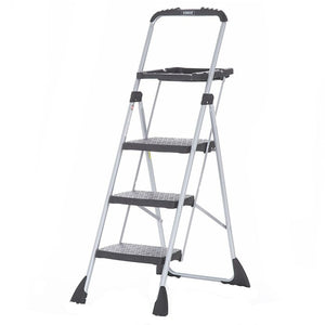 4 ft Steel Work Step Ladder with 225 lb. Load Capacity #1286hw