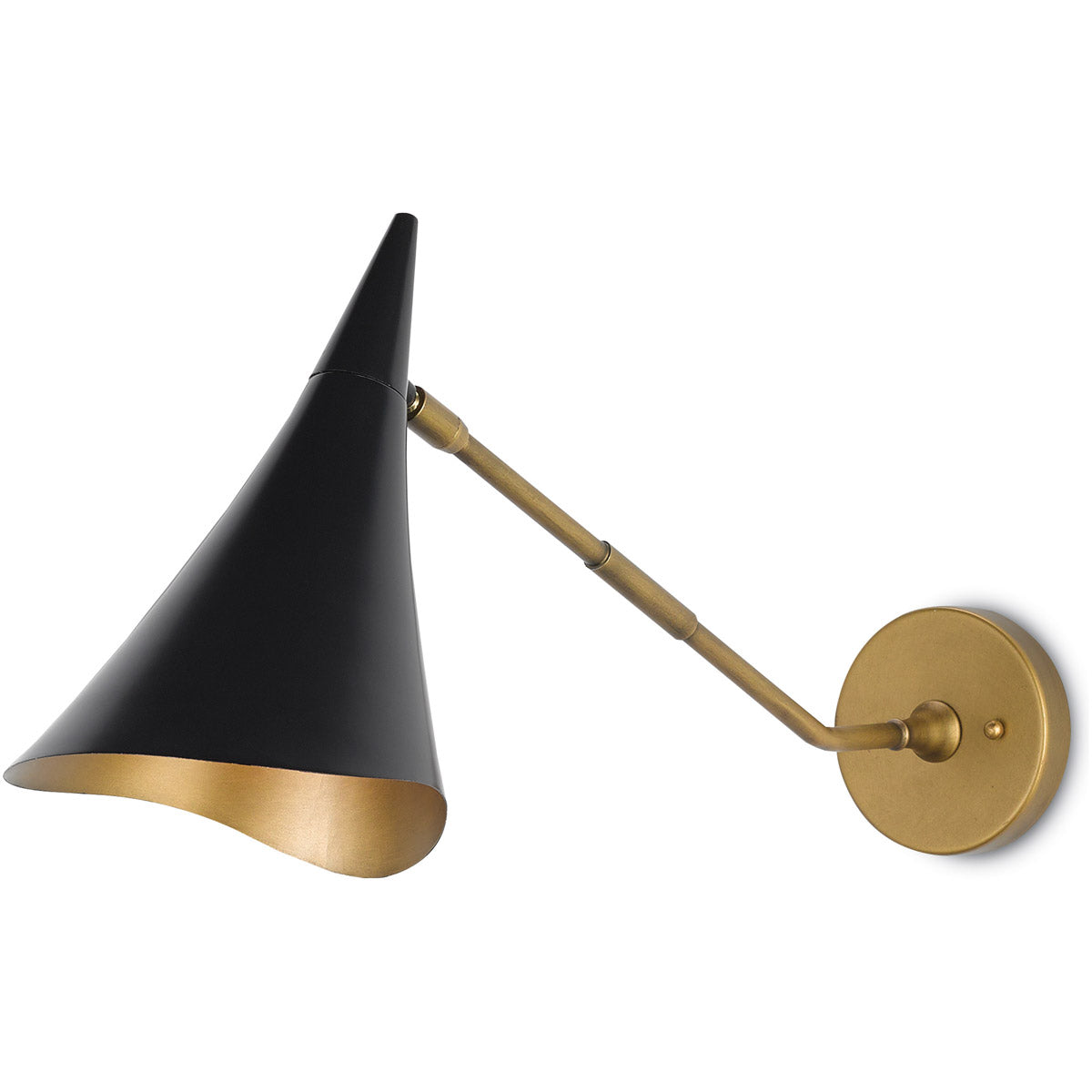 Currey & Company 5000-0089 Library 1 Light 8 inch Oil Rubbed Bronze/Antique Brass Wall Sconce Wall Light 3170AH