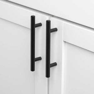 3-Inch Center-to-Center Matte Black Modern Cabinet Hardware Handle, (Set of 20)