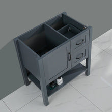 Load image into Gallery viewer, 30&quot; Gray Bathroom Vanity with Marble Top
