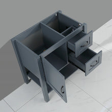 Load image into Gallery viewer, 30&quot; Gray Bathroom Vanity with Marble Top
