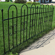 Load image into Gallery viewer, 3 ft. H x 8 ft. W Rubenstein Garden Landscape Metal Fence Panel, : 38&#39;&#39;, Pieces Included: 2 Fence panels - SET OF 2
