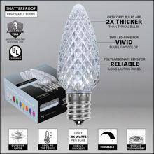 Load image into Gallery viewer, SET OF 3 - 50 Light White Wire Shatterproof C9 OptiCore LED String Lights
