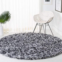 Load image into Gallery viewer, Safavieh Hand Woven 6ft Rio Round Shag Rag Rug in Black Multi(2221RR)
