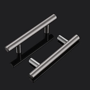 30 Pack 3-1/2" Hole Center Cabinet Pull Handles, Satin Nickel Stainless Steel Cabinet Hardware Modern Straight Bar Kitchen Cabinet Handles Dresser Drawer Pulls, 6" Overall Length