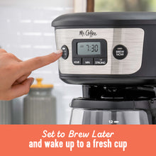 Load image into Gallery viewer, Mr. Coffee 12-Cup Programmable Coffeemaker, Strong Brew Selector, Stainless Steel MRM1123
