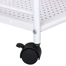 Load image into Gallery viewer, 3-Tier Salon Rolling Trolley Cart Beauty Storage Spa Holder Utility 3 Facial Tray for Hair Styling Facial Tools, Mobile Organizer, Medical Esthetic Supply Holder, Metal, White
