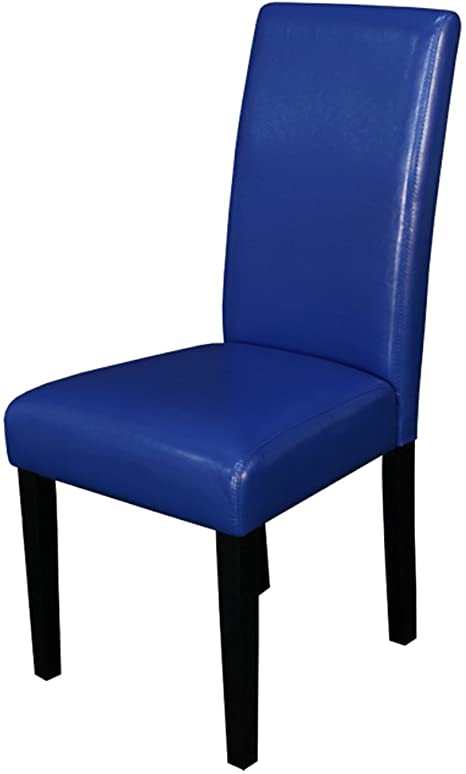 Villa Faux Leather Dining Chairs, Blue, Set of 2