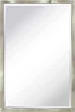 Load image into Gallery viewer, Bathroom Nickel Framed Metal Brush Recessed Medicine Cabinet with Tilt Rectangular Wall Mirror 16&quot; x 24&quot;
