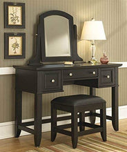Load image into Gallery viewer, Bedford Black Vanity Bench by Home Styles 7009
