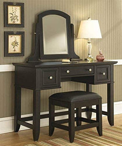 Bedford Black Vanity Bench by Home Styles 7009