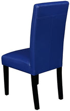 Load image into Gallery viewer, Villa Faux Leather Dining Chairs, Blue, Set of 2
