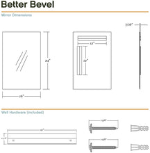 Load image into Gallery viewer, Better Bevel 16&quot; x 24&quot; Frameless Rectangle Bathroom Wall Mirror | Polished Edge (SET OF 2)
