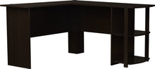 Load image into Gallery viewer, Ameriwood Home Dakota L-Shaped Desk with Bookshelves, Espresso
