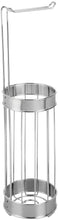 Load image into Gallery viewer, InterDesign Bruschia toilet roll holder stand for bathroom, chrome and brushed stainless steel (Set of 2) MRM2391
