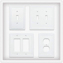 Load image into Gallery viewer, Franklin Brass Classic Beaded Single Switch, White, 7 total.
