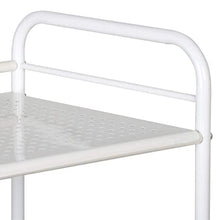 Load image into Gallery viewer, 3-Tier Salon Rolling Trolley Cart Beauty Storage Spa Holder Utility 3 Facial Tray for Hair Styling Facial Tools, Mobile Organizer, Medical Esthetic Supply Holder, Metal, White
