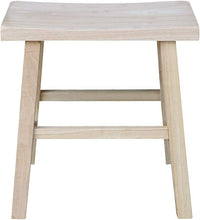 Load image into Gallery viewer, 18-Inch Saddle Seat Stool, Unfinished

