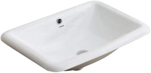 Load image into Gallery viewer, Modern Top Mount Vanity Sink, Porcelain Drop in Basin for Bathroom, White, 22" x 15" MRM3358
