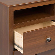 Load image into Gallery viewer, 16&quot;D x 23.25&quot;W x 28&quot;H Monterey Cherry 2 Drawer Tall Night Stand
