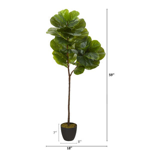 52" Artificial Fiddle leaf fig Tree in Planter (SB817)