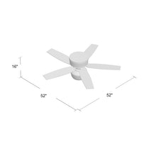 Load image into Gallery viewer, 52&quot; Bennett 5 - Blade Flush Mount Ceiling Fan with Light Kit Included 4545RR
