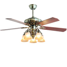 Load image into Gallery viewer, 52&#39;&#39; 5 - Blade Standard Ceiling Fan with Remote Control and Light Kit Included
