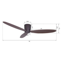 Load image into Gallery viewer, 52&#39;&#39; Anadarko 3 - Blade Flush Mount Ceiling Fan with Remote Control
