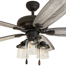 Load image into Gallery viewer, Bronze 52&#39;&#39; Borba 5 - Blade Standard Ceiling Fan with Light Kit Included 2987AH

