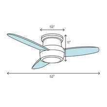 Load image into Gallery viewer, 52&#39;&#39; Concept 3 - Blade Outdoor LED Propeller Ceiling Fan with Wall Control and Light Kit Included
