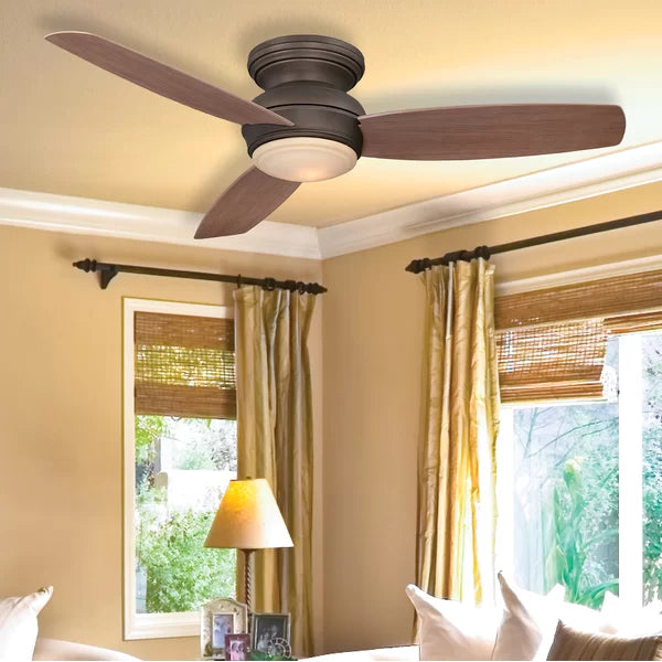 52'' Concept 3 - Blade Outdoor LED Propeller Ceiling Fan with Wall Control and Light Kit Included