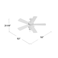 Load image into Gallery viewer, 52&#39;&#39; Sheyla 5 - Blade Standard Ceiling Fan with Pull Chain and Light Kit Included
