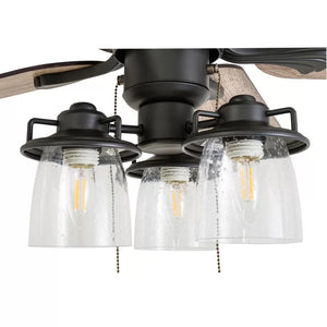 52'' Sheyla 5 - Blade Standard Ceiling Fan with and Light Kit Included, 3 Speed Remote