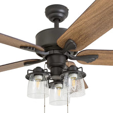 Load image into Gallery viewer, 52&#39;&#39; Sheyla 5 - Blade Standard Ceiling Fan with and Light Kit Included, 3 Speed Remote

