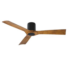 Load image into Gallery viewer, Matte Black/Distressed Koe 54&#39;&#39; Aviator 3 - Blade Outdoor Smart Flush Mount Ceiling Fan with Remote Control
