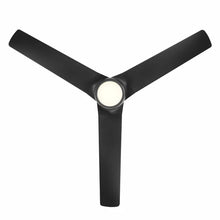 Load image into Gallery viewer, Matte Black 54&#39;&#39; Mocha 3 - Blade Outdoor Smart Propeller Ceiling Fan with and Light Kit Included
