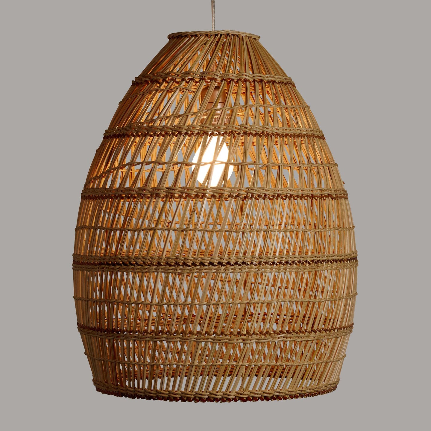 Basketweave Bamboo Pendant Shade #4031
