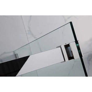 Matte Black Double Sliding Frameless Shower Door #AD281