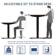 Load image into Gallery viewer, 55&quot; to 63&quot; Electric Height Adjustable Standing Desk
