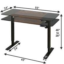 Load image into Gallery viewer, 55&quot; to 63&quot; Electric Height Adjustable Standing Desk
