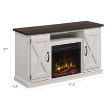 Load image into Gallery viewer, Twin Star Home Modern Farmhouse TV Stand for TVs up to 55&quot; with Electric Fireplace
