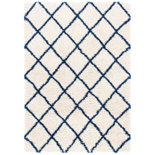 Load image into Gallery viewer, SAFAVIEH Hudson Shag Collection Ivory / Navy Rug 8&#39; x 10&#39;
