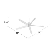 Load image into Gallery viewer, 56&quot; Symbio 5 - Blade LED Standard Ceiling Fan  3725RR
