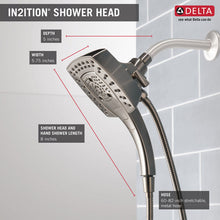Load image into Gallery viewer, H2Okinetic® In2ition® 5-Setting Two-In-One Shower In Stainless
