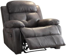 Load image into Gallery viewer, Ashe Collection 40&quot; Recliner with Wooden Frame, External Latch Handle, Pocket Coil Seating, Pillow Top Arms and Polished Microfiber Upholstery in Grey Color
