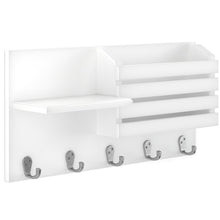 Load image into Gallery viewer, 5 - Hook Wall Mounted Coat Rack with Storage SP104
