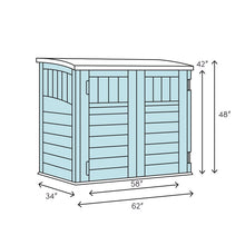 Load image into Gallery viewer, 5 ft. W x 3 ft. D Solid Wood Horizontal Garbage Shed  6605RR-OB
