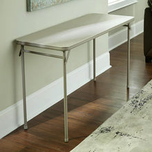 Load image into Gallery viewer, 20&quot; x 48&quot; Vinyl Top Folding Table, Antique Linen
